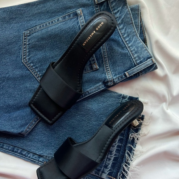 BNWOT Good American Kickstand Slide Mules ✨👢 - Picture 4 of 7